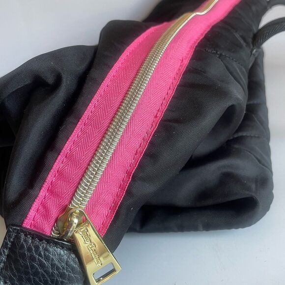 Juicy Couture Black and Pink Quilted Weekender Tote with Sporty Stripes - Picture 13 of 15